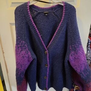 Cozy Blue and Purple Women's Sweater